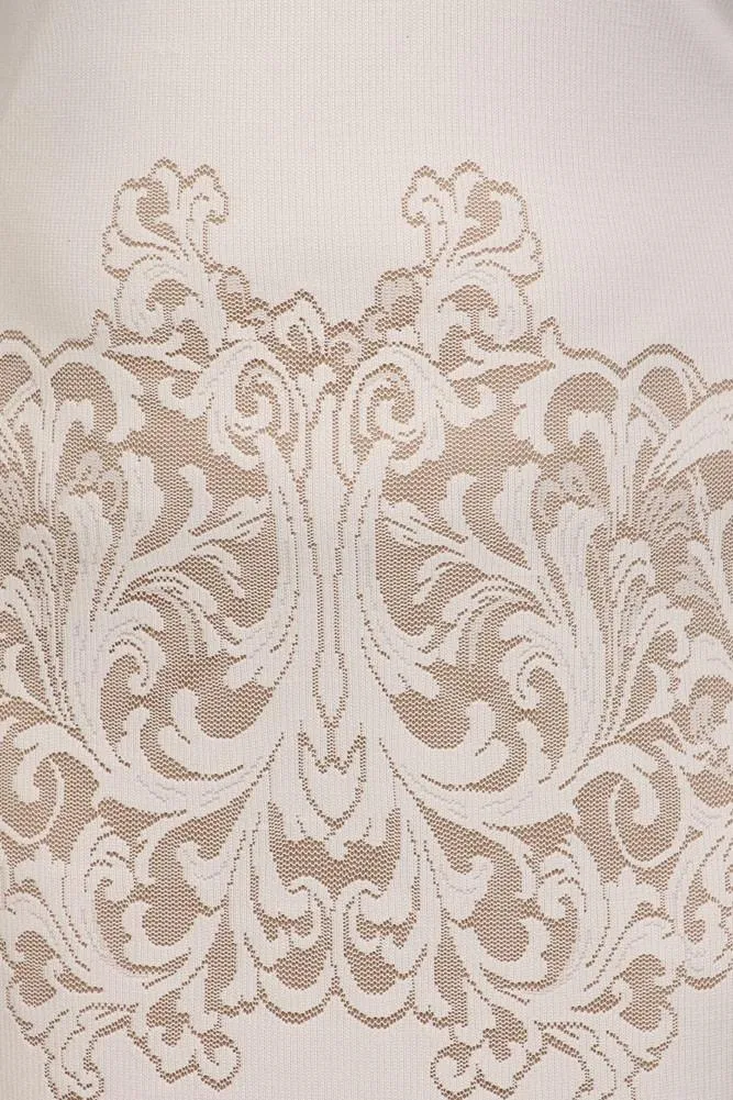 Plus Size Lace Darling Bell Sleeves White Dress