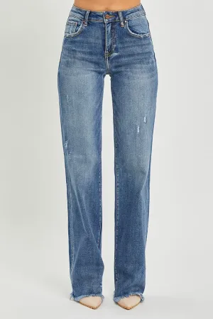 PLUS SIZE LONG STRAIGHT JEANS