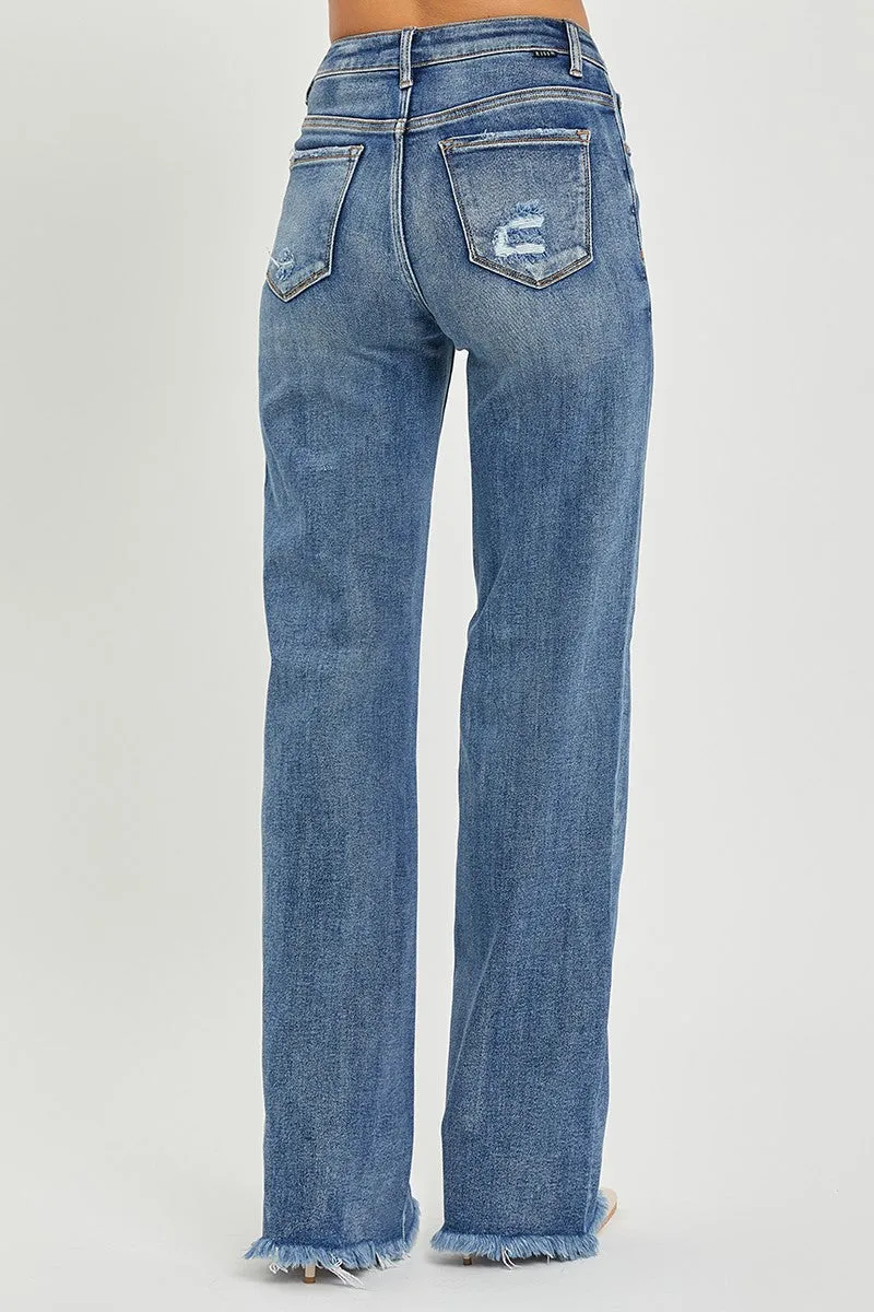 PLUS SIZE LONG STRAIGHT JEANS