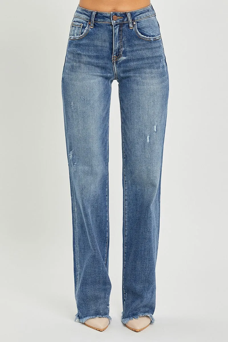 PLUS SIZE LONG STRAIGHT JEANS