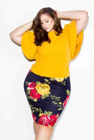 Plus Size Tiered Bell Sleeved Blouse