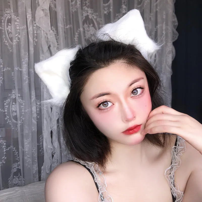 Plush Cute Cat  Ears Headband