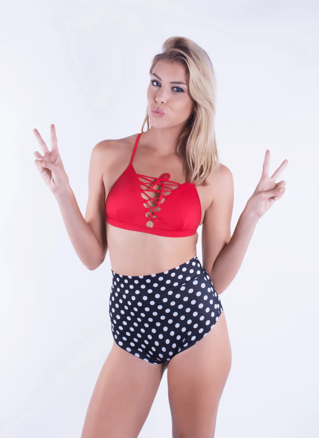 Polka Dot High Waisted Shorts