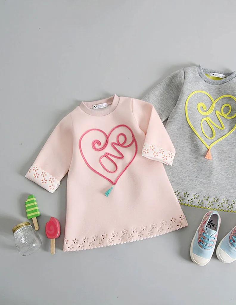 Punched Heart Tunic Grey