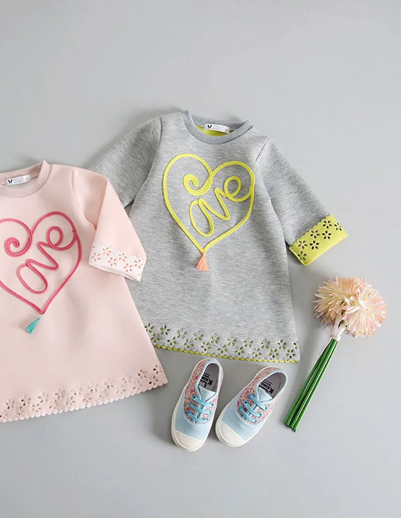 Punched Heart Tunic Grey