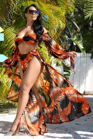 "Tropical Escape" 3-Piece Set (Reg& Plus Size)