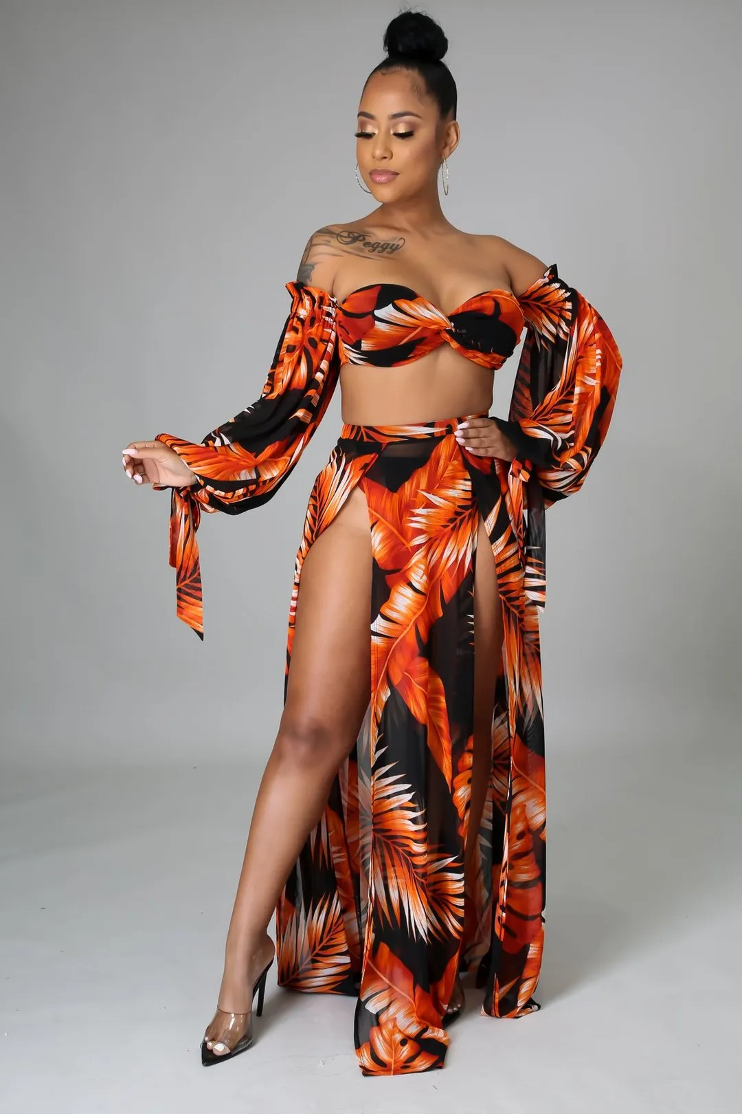 "Tropical Escape" 3-Piece Set (Reg& Plus Size)
