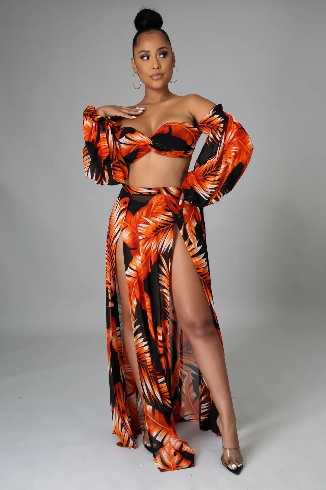 "Tropical Escape" 3-Piece Set (Reg& Plus Size)
