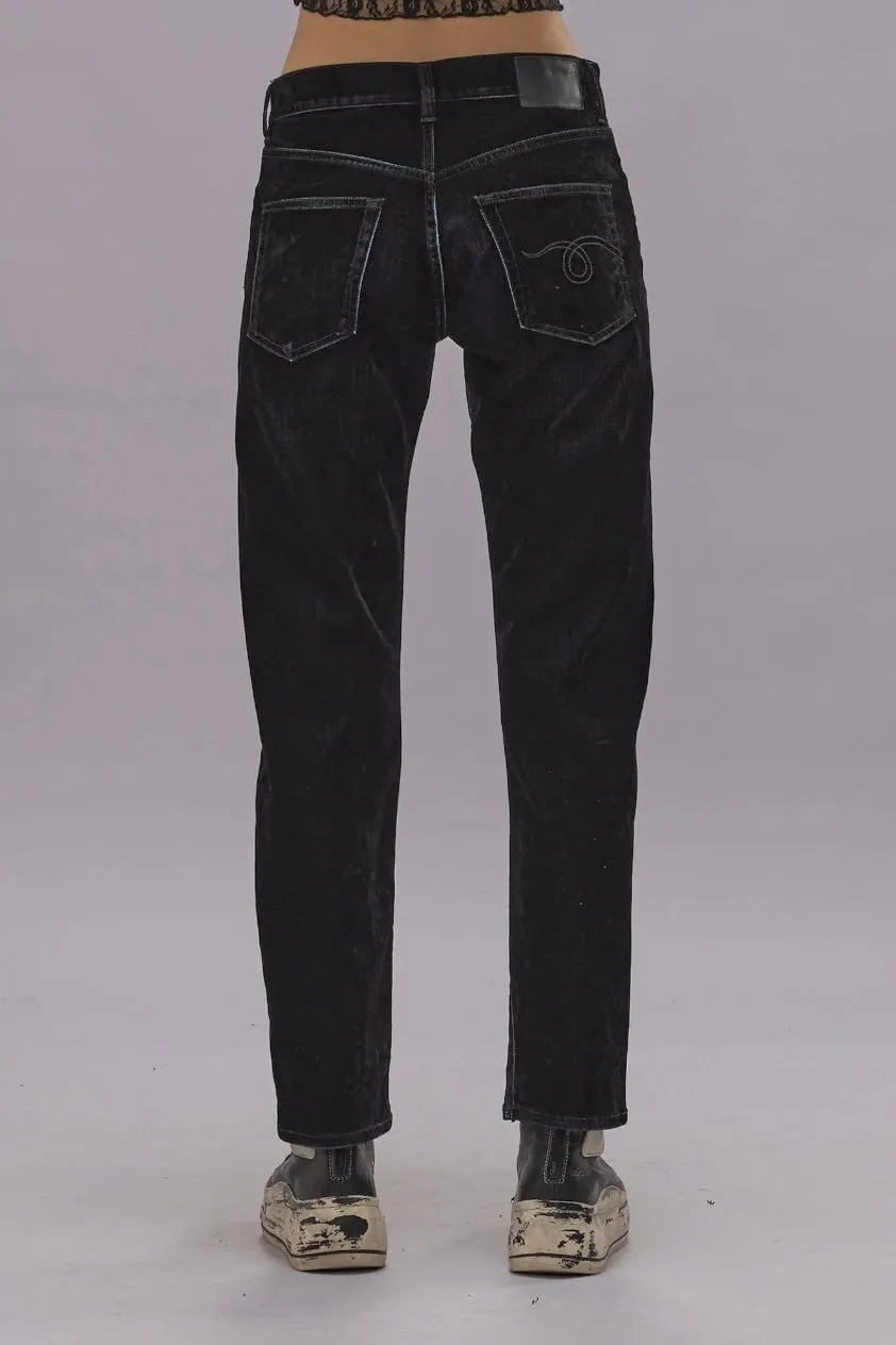 R13 Romeo Jean - Flocked Black