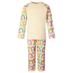 Rainbow print pyjamas for personalising