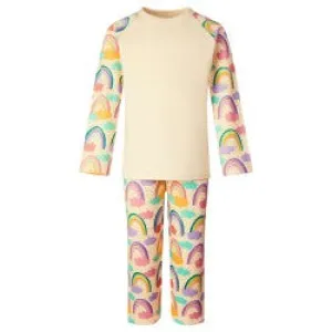 Rainbow print pyjamas for personalising
