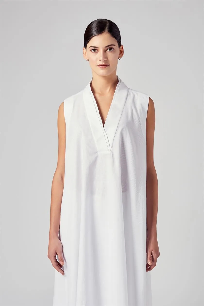 Rajesh Pratap Singh   I   Kosa V-neck tunic dress   White  8TH-2  Women classic collection