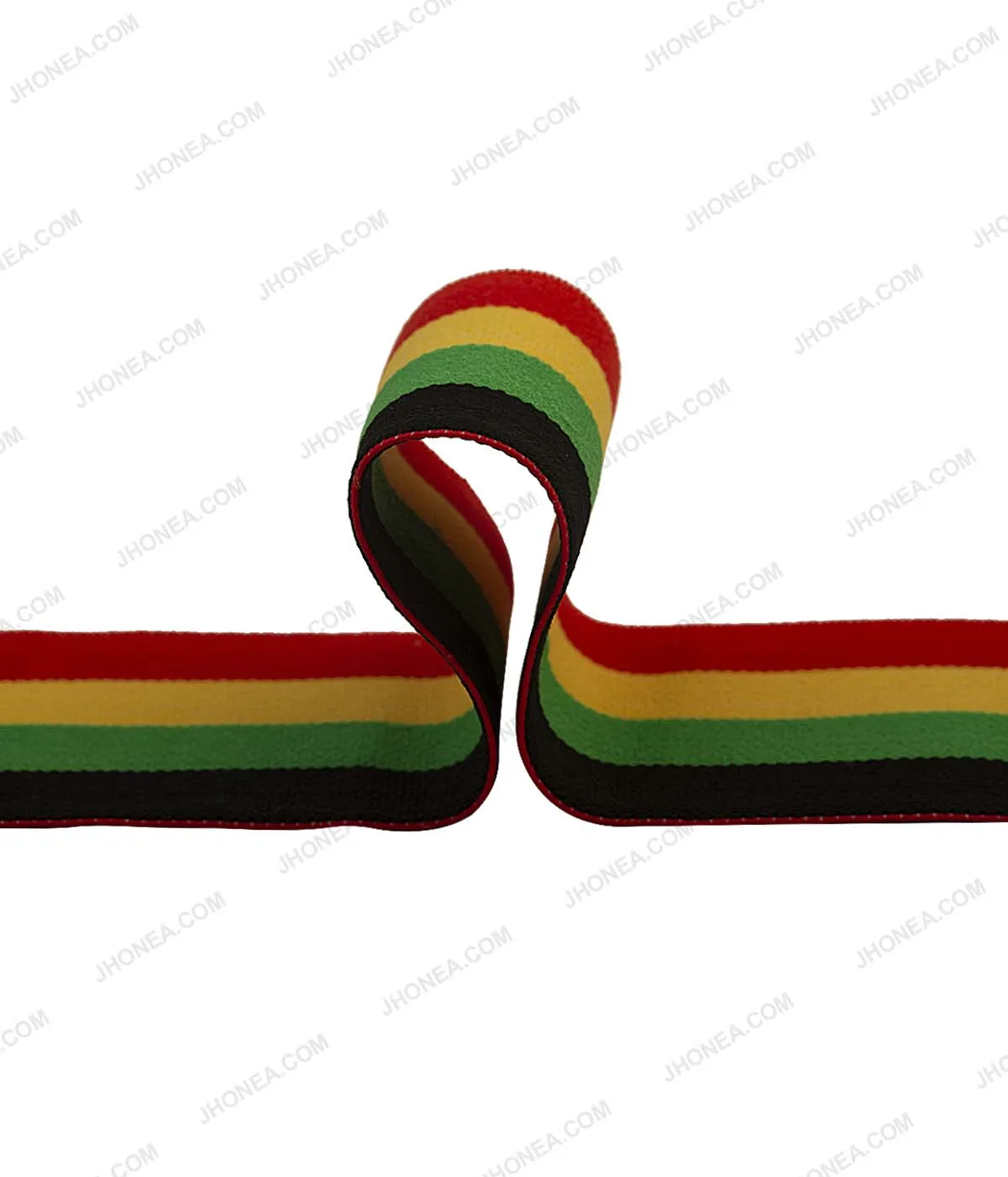 Rasta Multicolor 5cm (2inch) Striped Woven Elastic