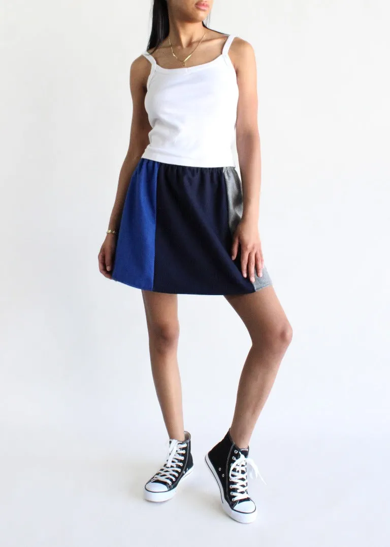 RCYCLD Wool Paneled Mini Skirt