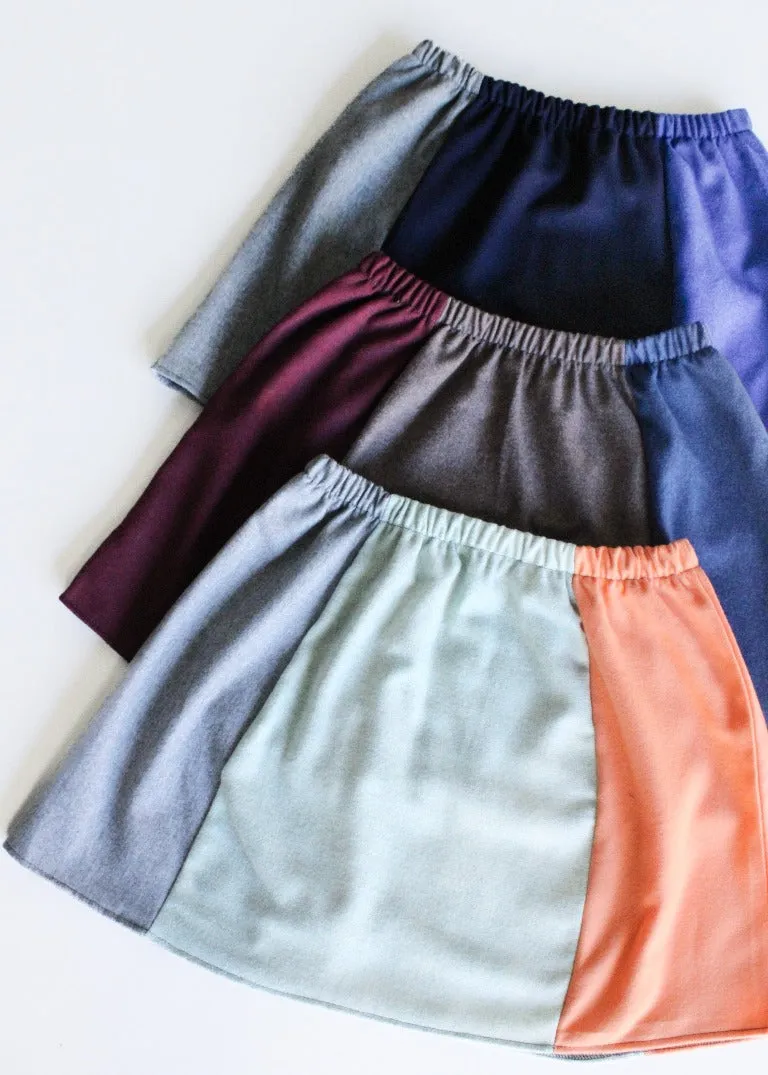 RCYCLD Wool Paneled Mini Skirt