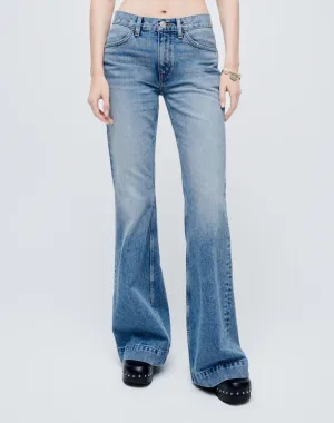 Re/Done - Women - Lake Blue 70s Low Rise Bell Bottom