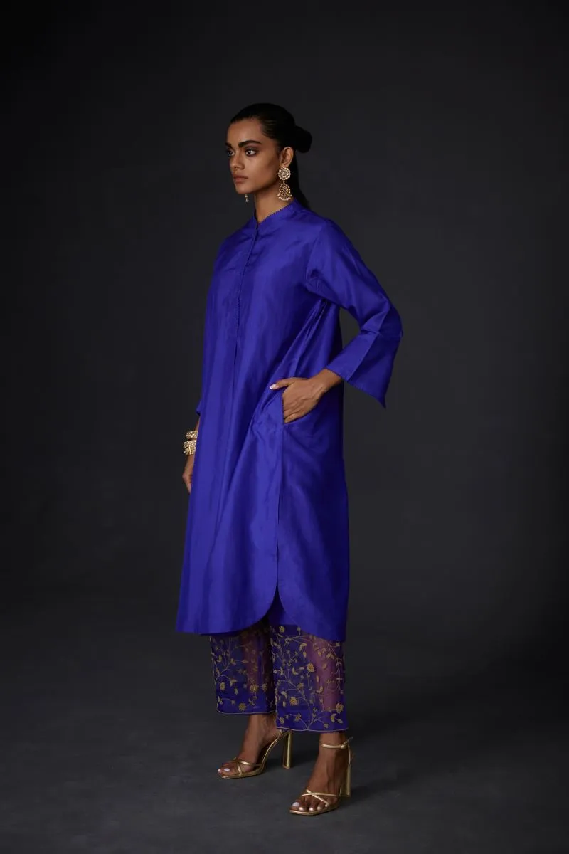 Reflect persian blue embroidered tunic with trouser-4