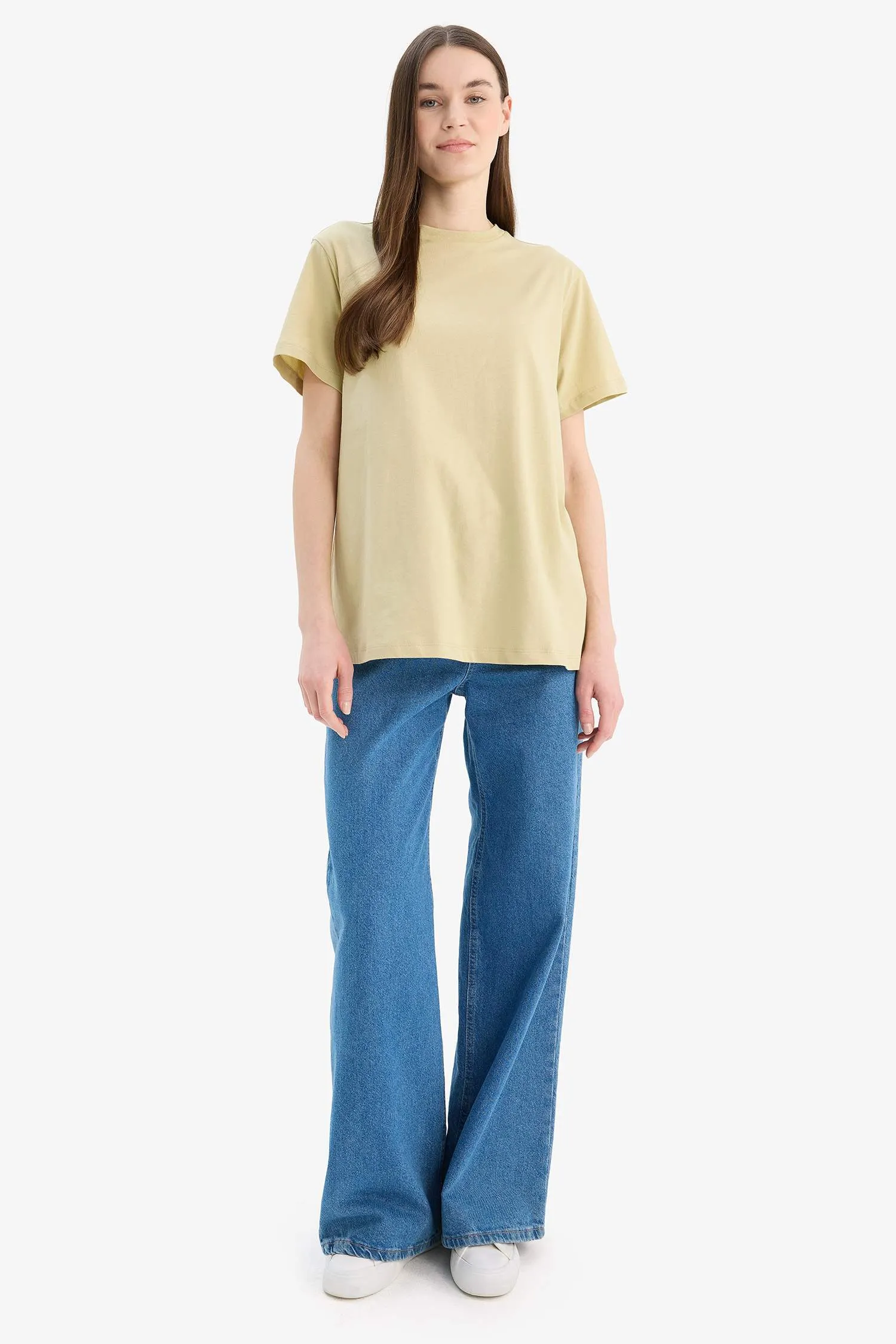 Regular Fit Crew Neck T-Shirt Tunic