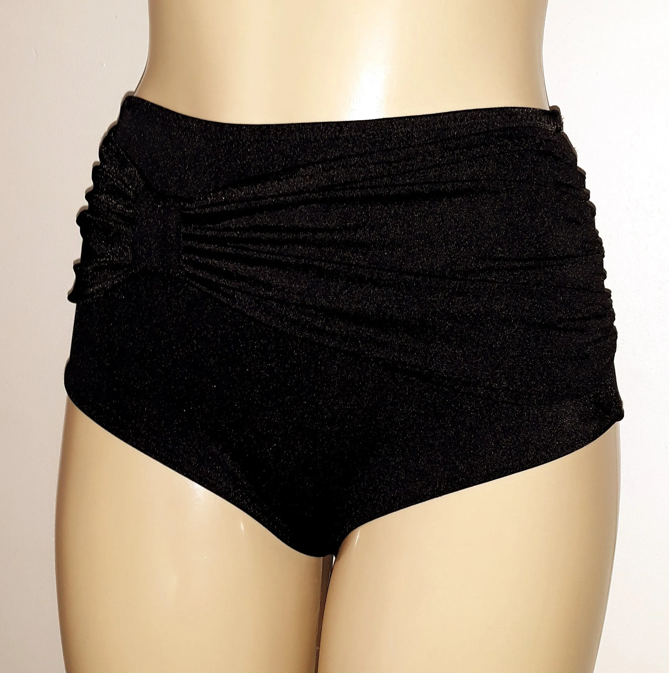 Retro Pin Up Bikini Bottoms With High Waist
