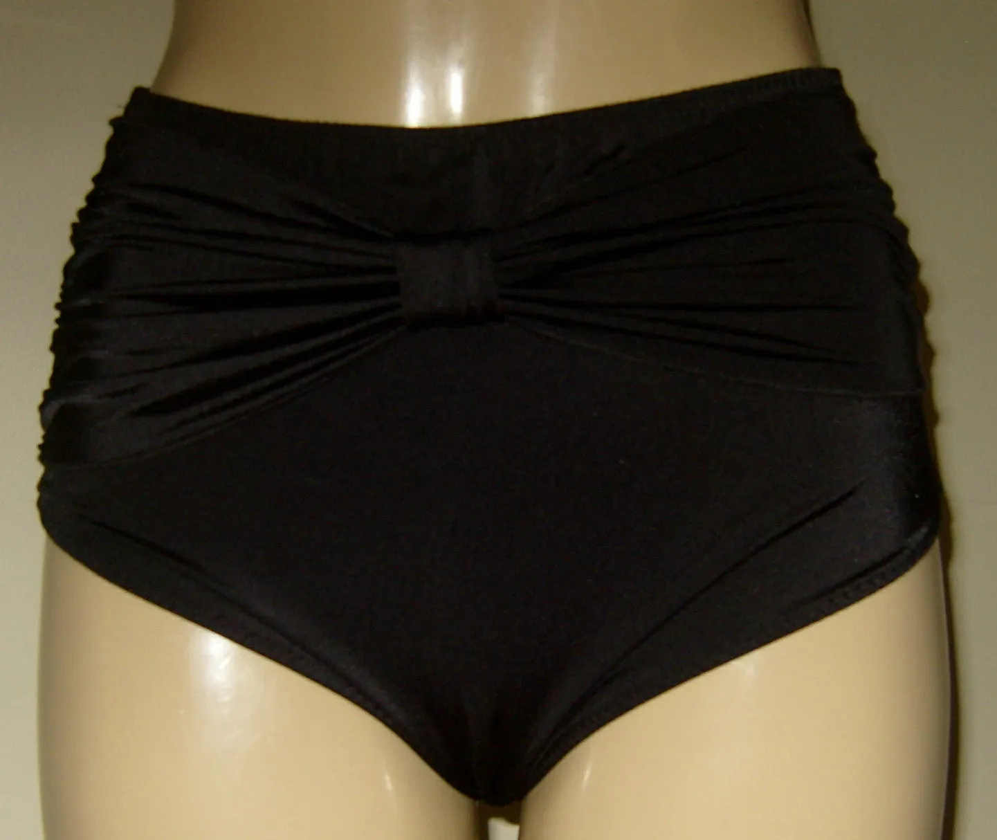 Retro Pin Up Bikini Bottoms With High Waist