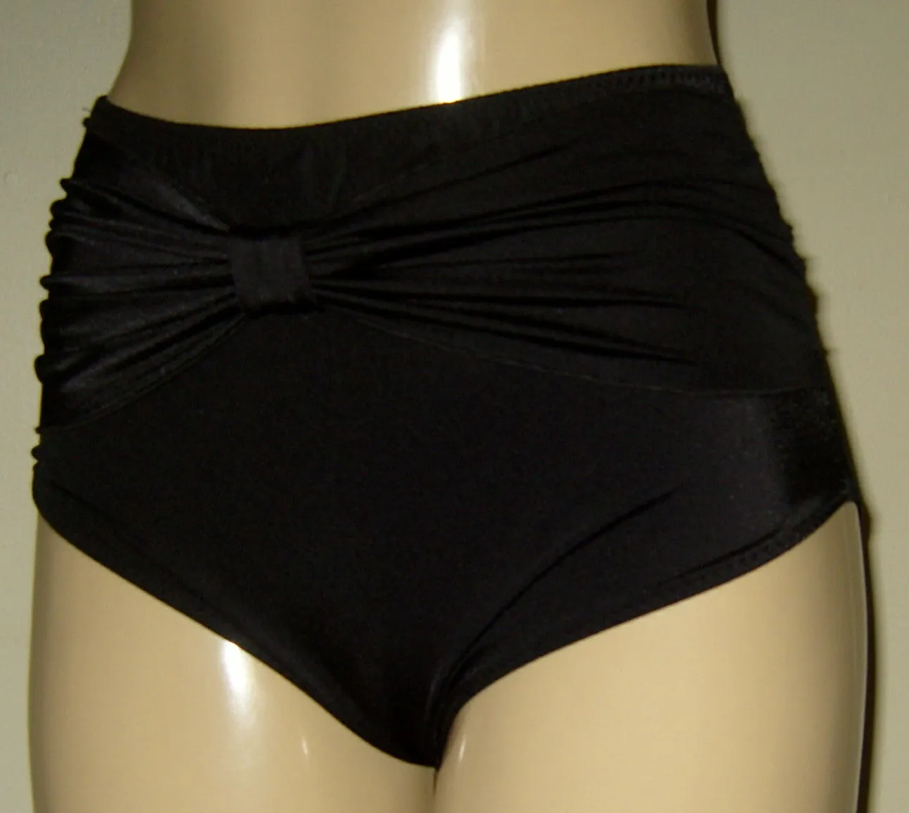 Retro Pin Up Bikini Bottoms With High Waist