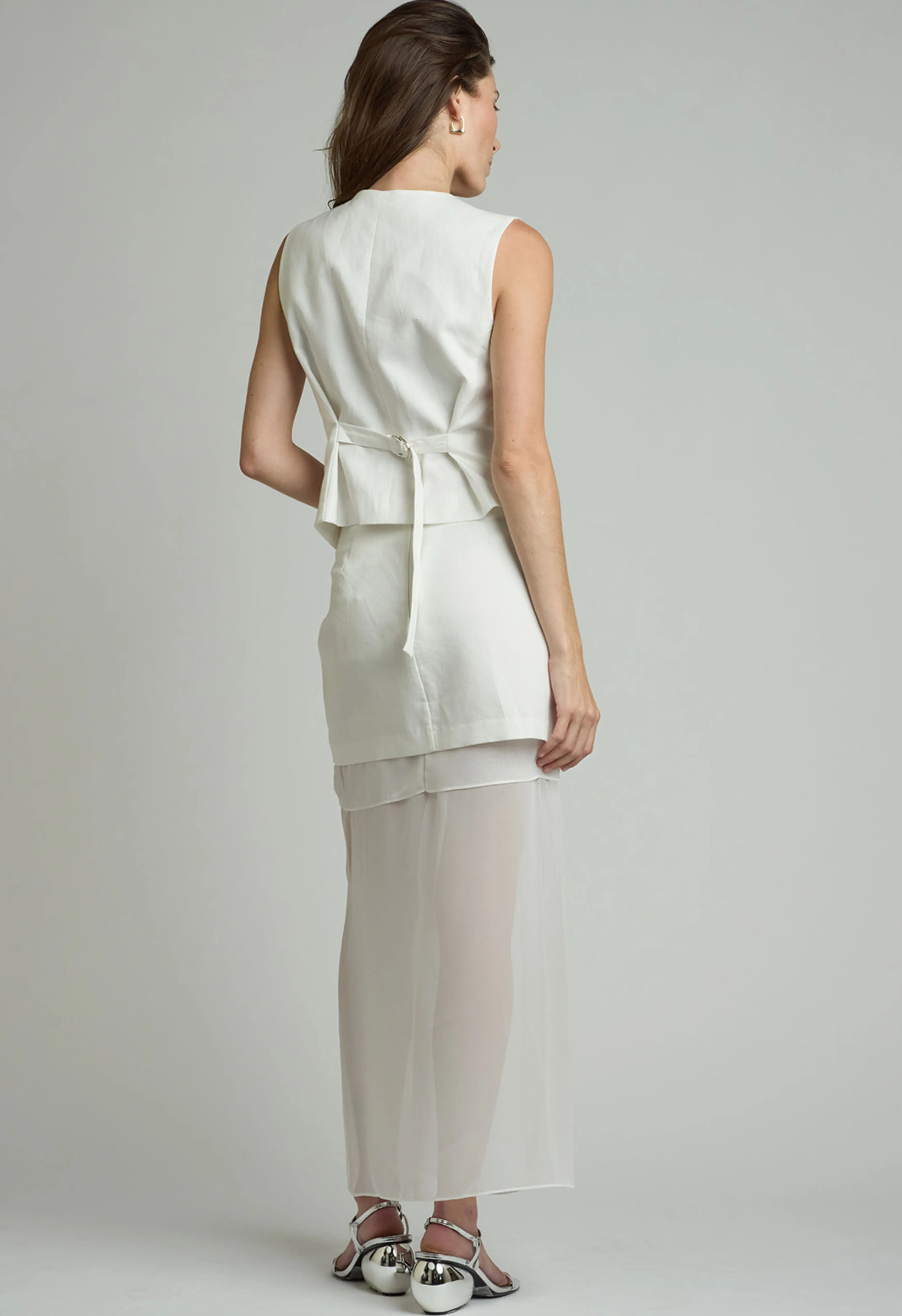 Richie Vest Top In White