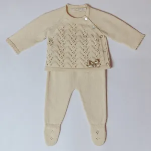 Rigola Girls Beige Knitted 3 Piece Set