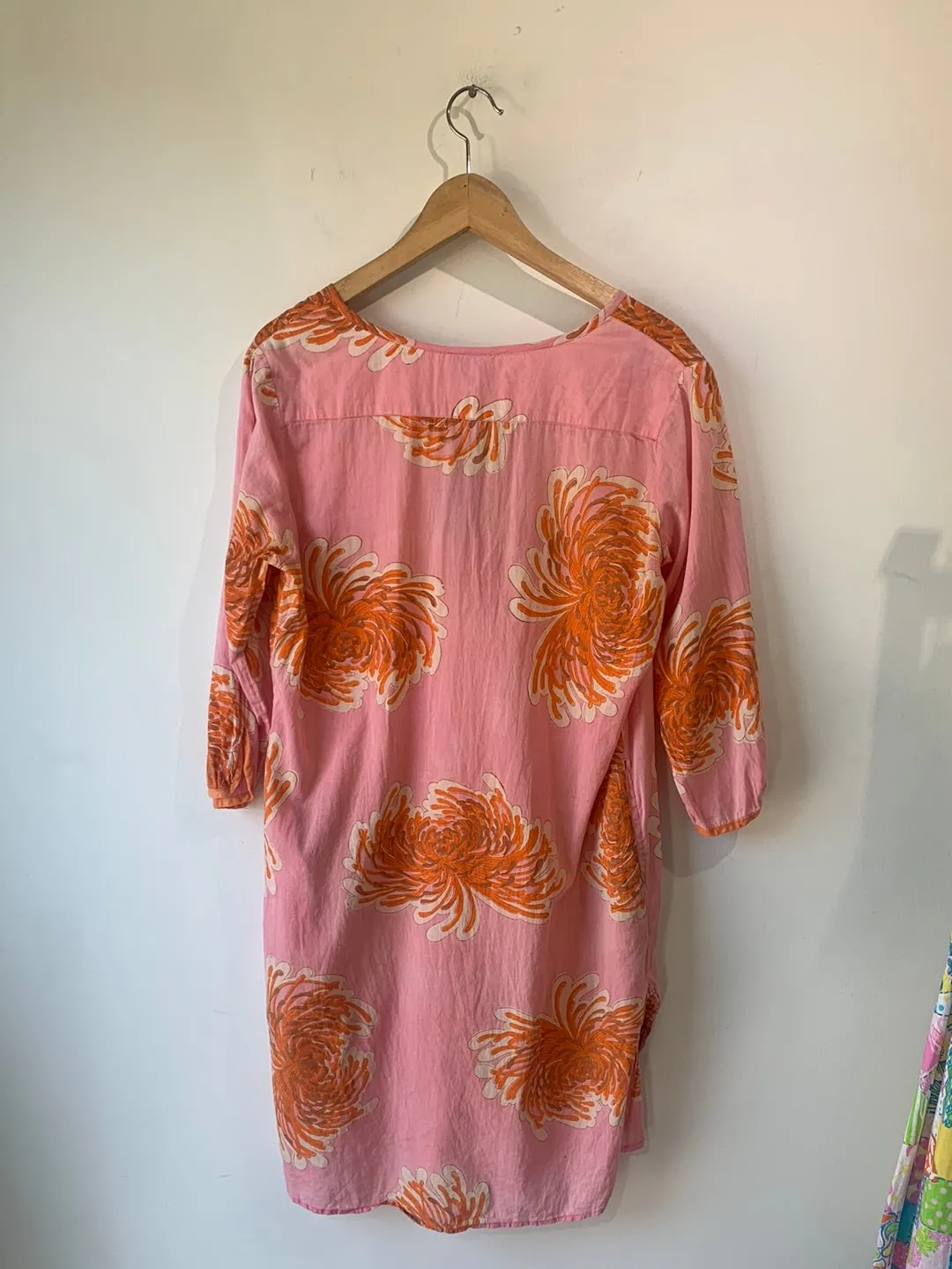 Roberta Roller Rabbit Pink Tunic With Orange Flowers