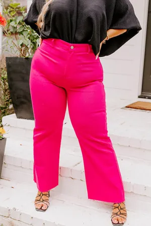 Rose Plus Size Wide Leg Denim Pants