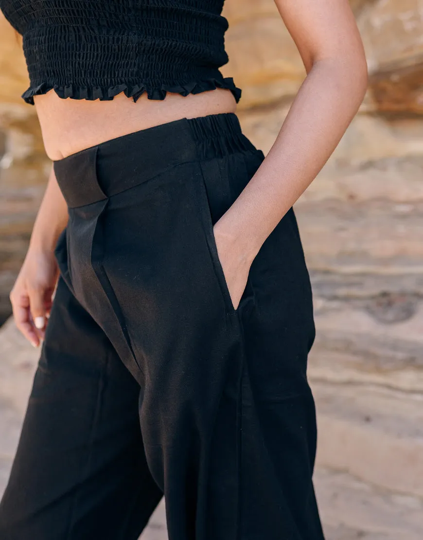 Royal Black Cotton Palazzo