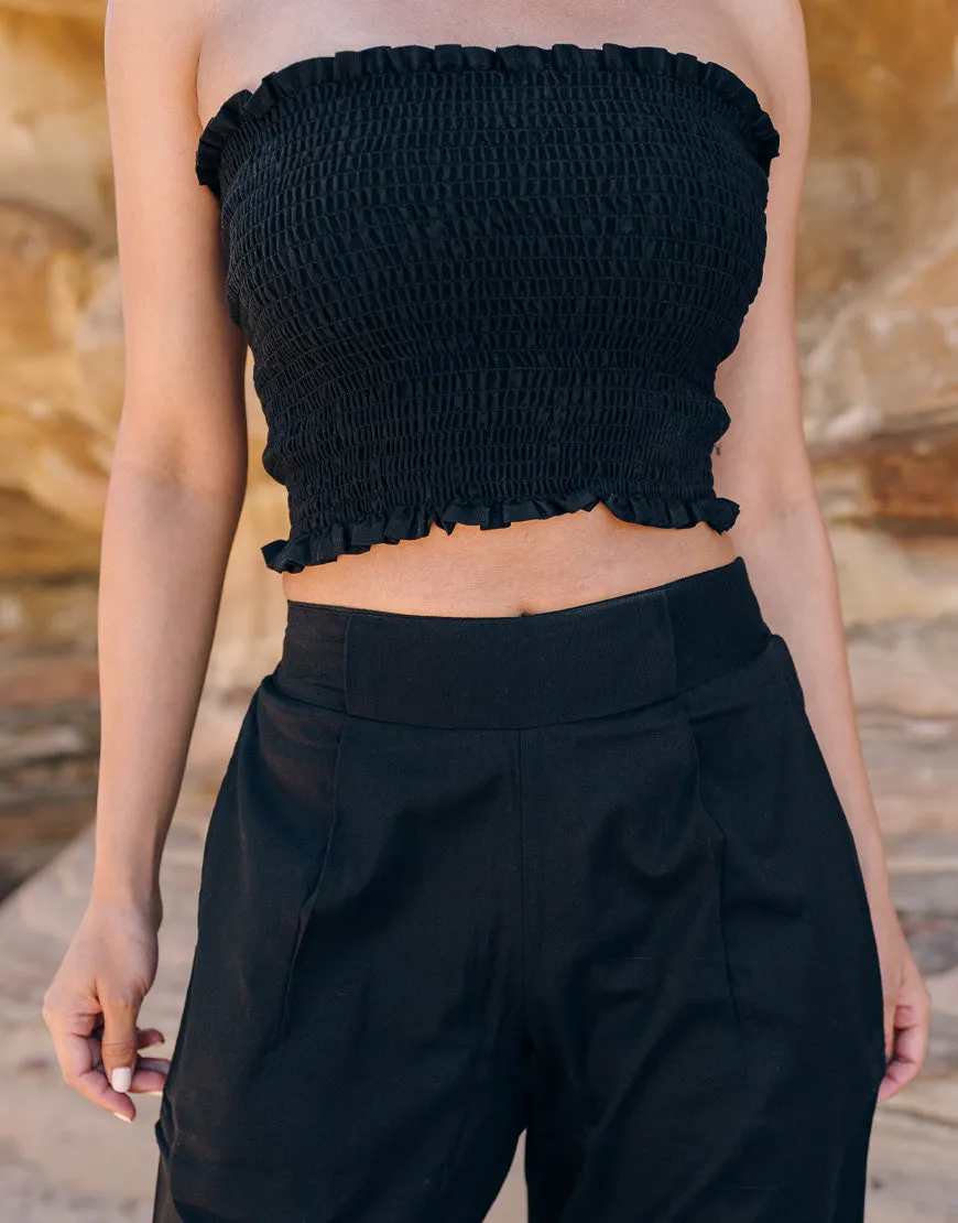 Royal Black Cotton Palazzo