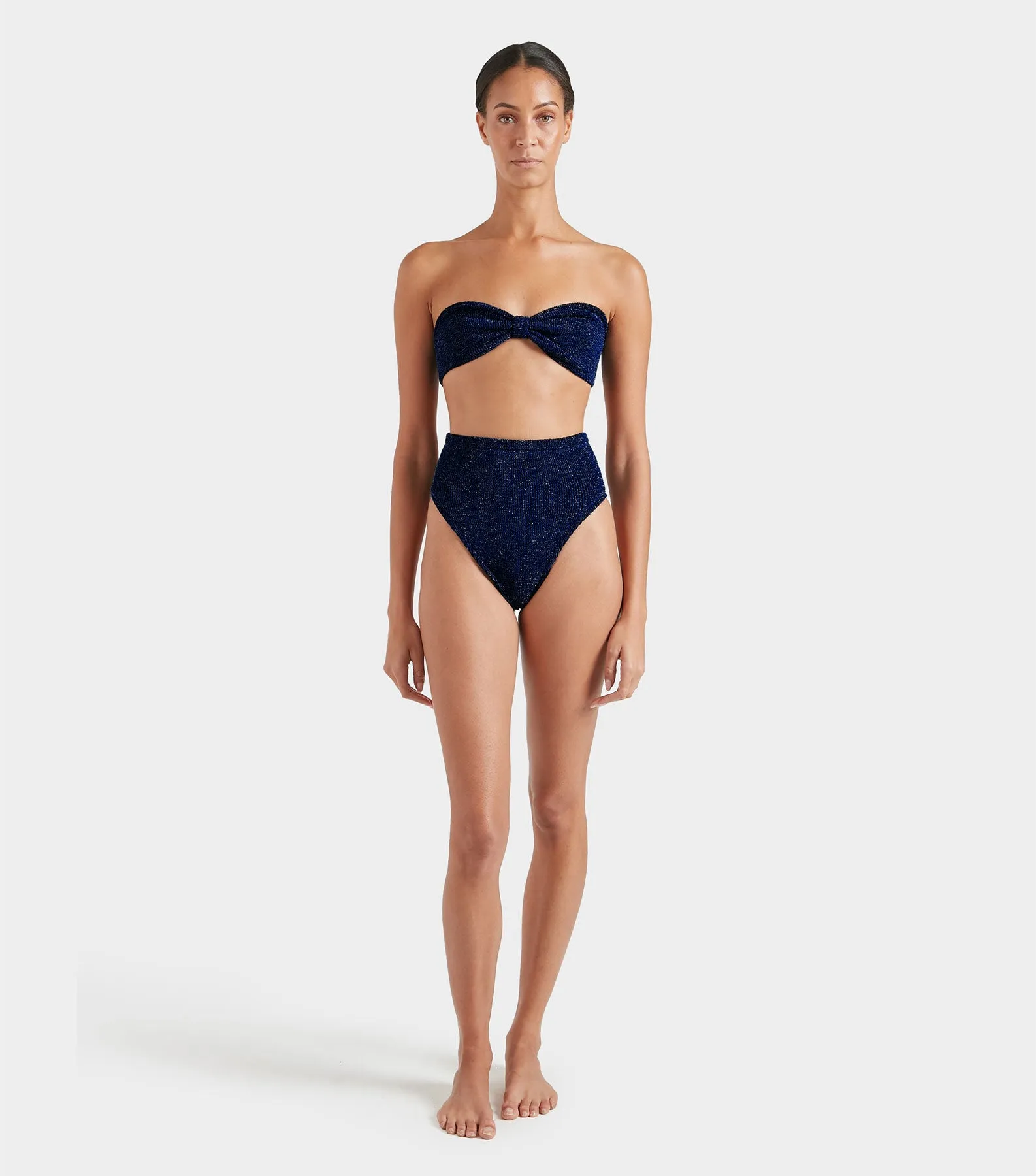 Ruby Bikini Lurex - Navy/Silver