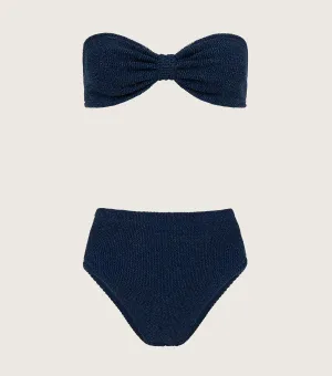 Ruby Bikini Lurex - Navy/Silver