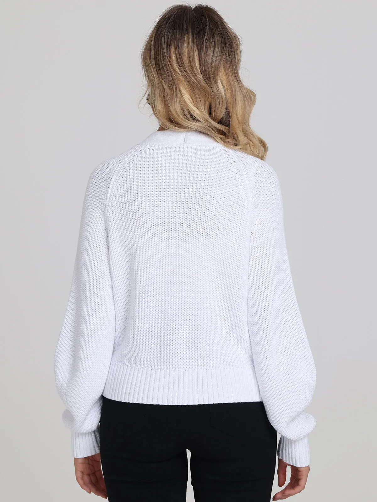 Rumi: Shaker Stitch Cotton Cardigan