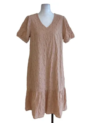 Salmon Embroidered Tunic Dress