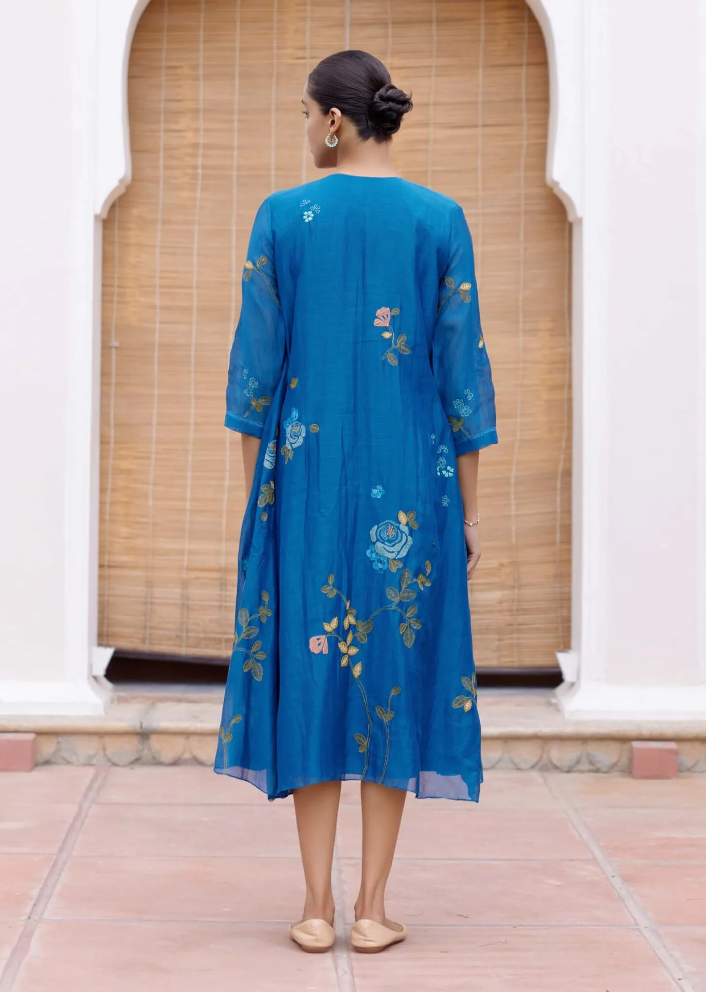 Sapphire applique jacket dress