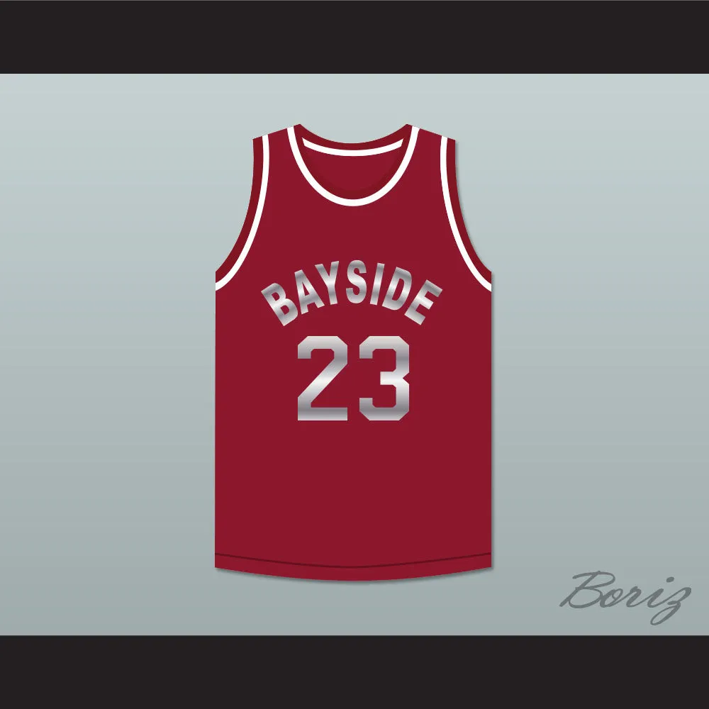 Saved By The Bell AC Slater 23 Bayside Tigers Basketball Jersey Maroon