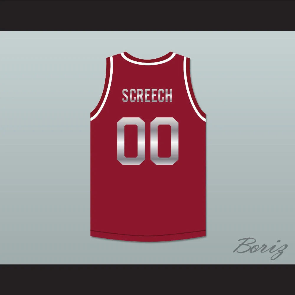 Saved By The Bell Screech 00 Bayside Tigers Maroon Basketball Jersey Includes Tiger Patch