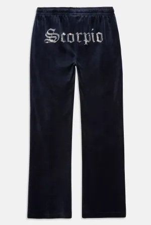 'SCORPIO' NIGHT SKY VELOUR DIAMANTÉ TRACKSUIT BOTTOM