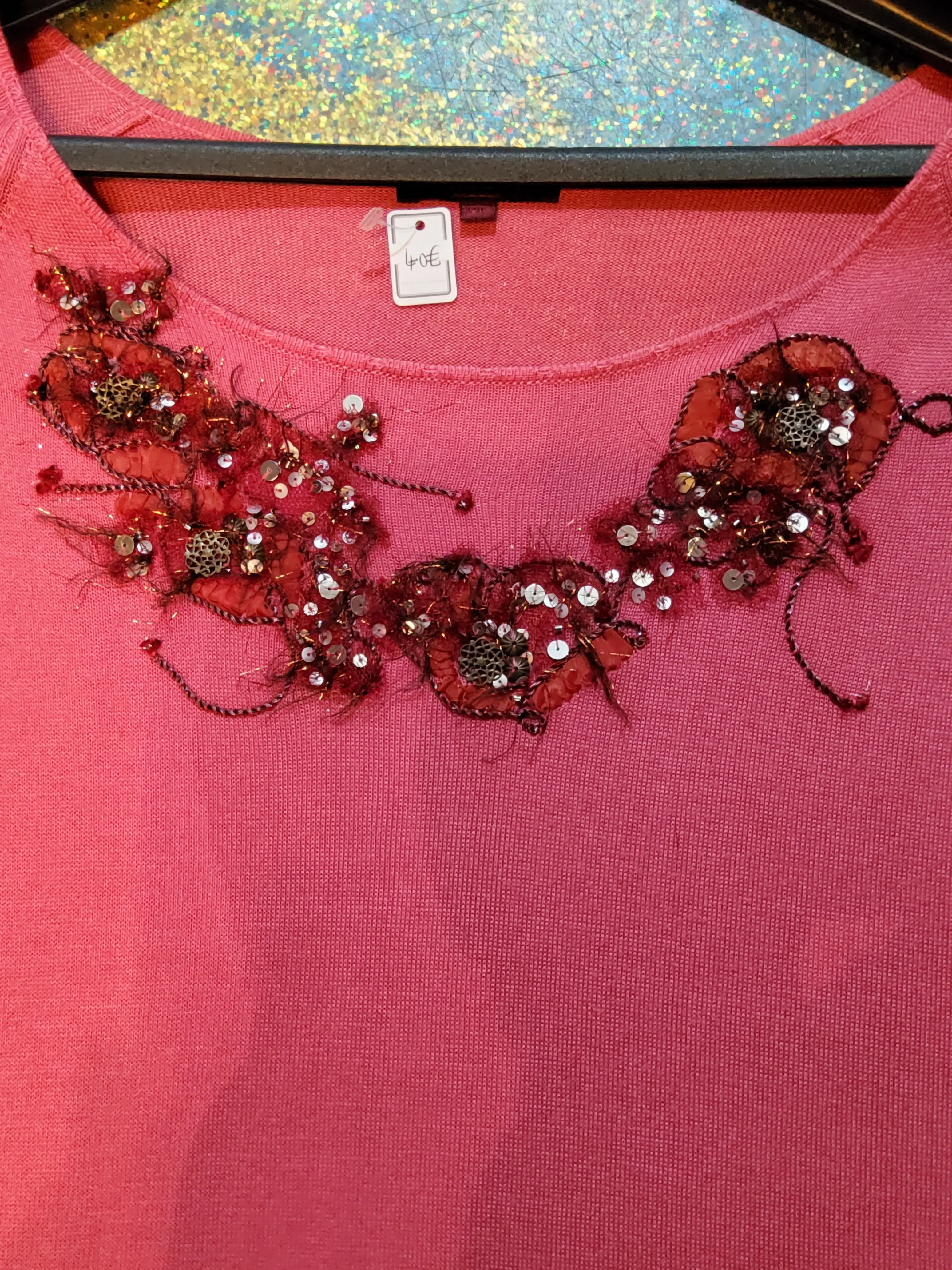 Sequin embroidered top