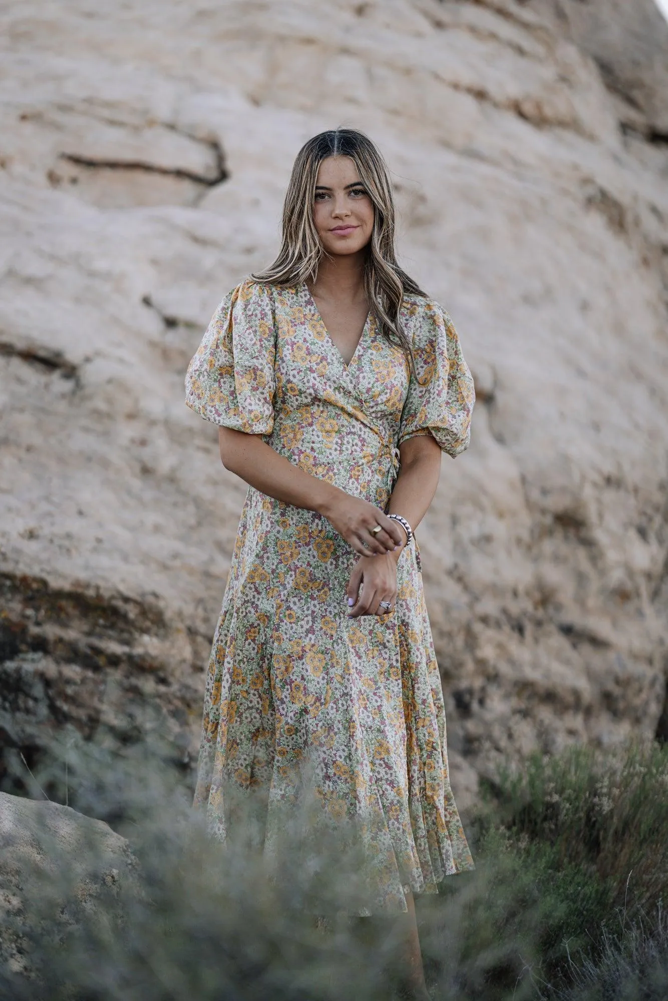 Seranie Wrap Midi Dress