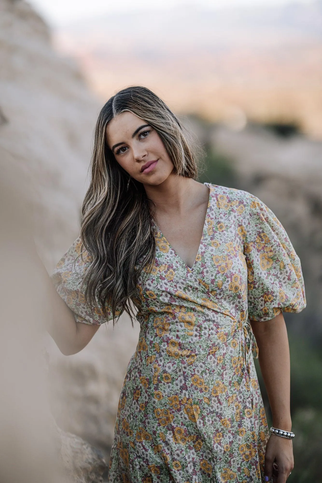 Seranie Wrap Midi Dress