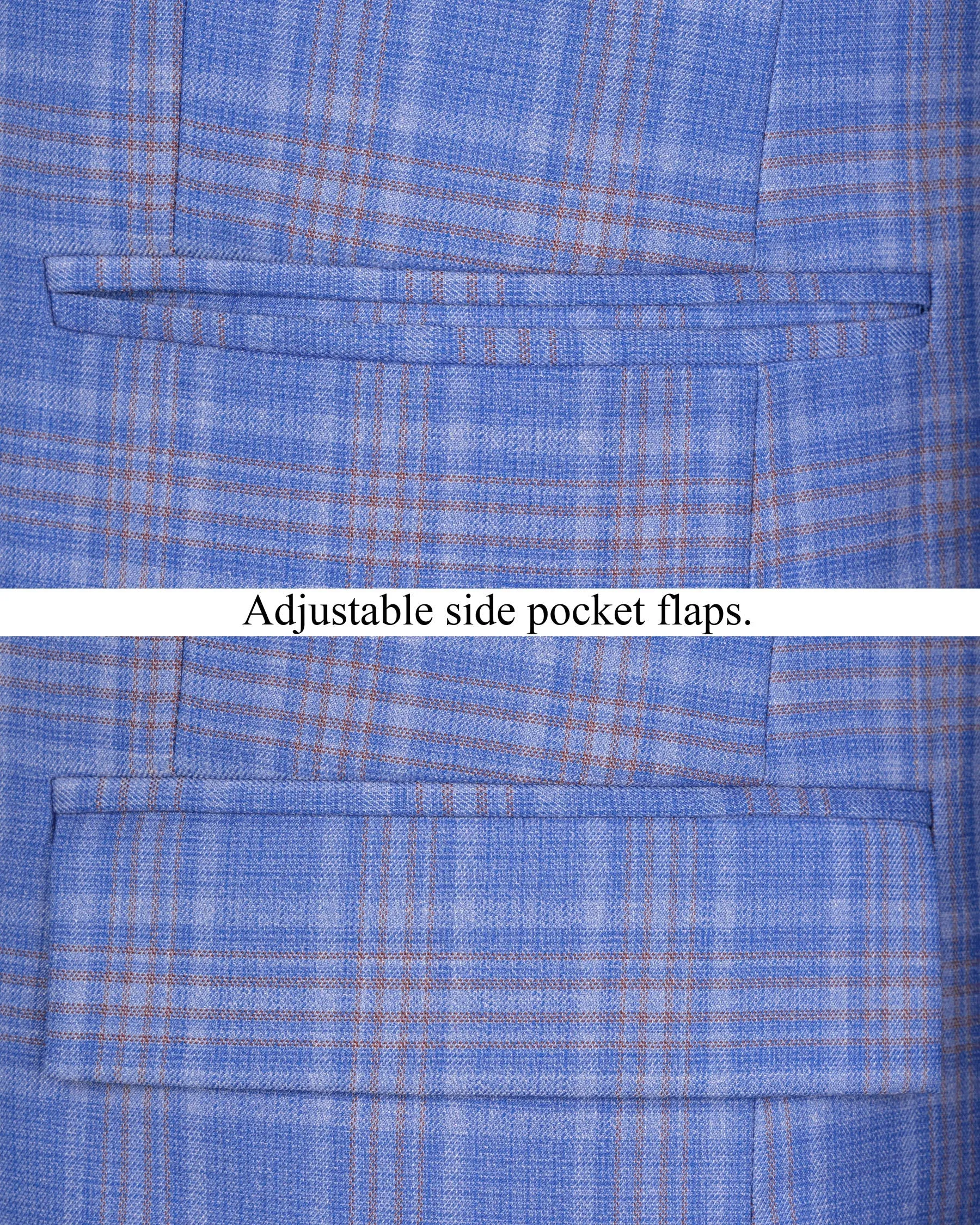 Ship Cove Super fine Blue Plaid Double Breasted Woolrich Blazer