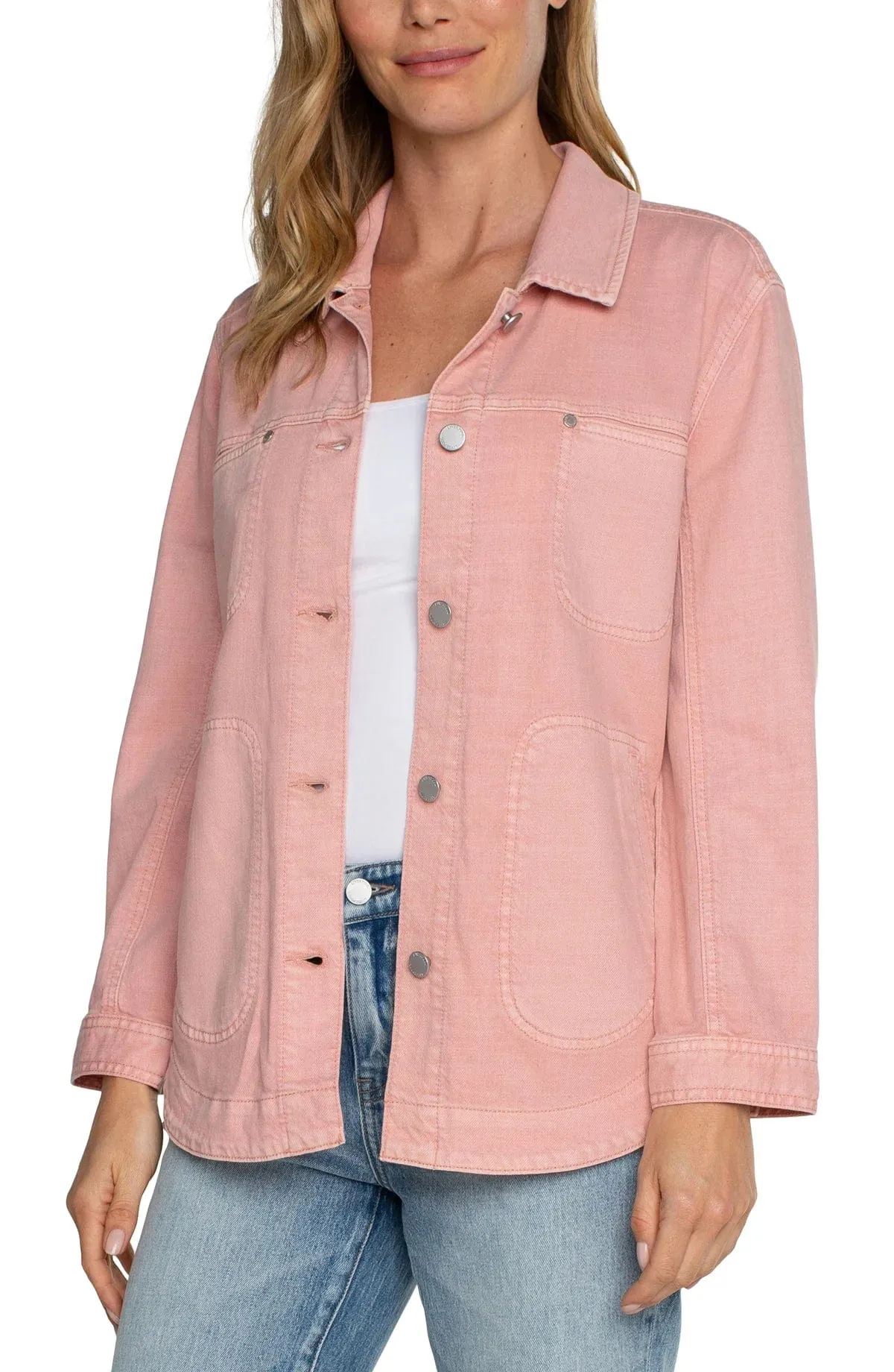 Shirt Jacket - Rose Blush