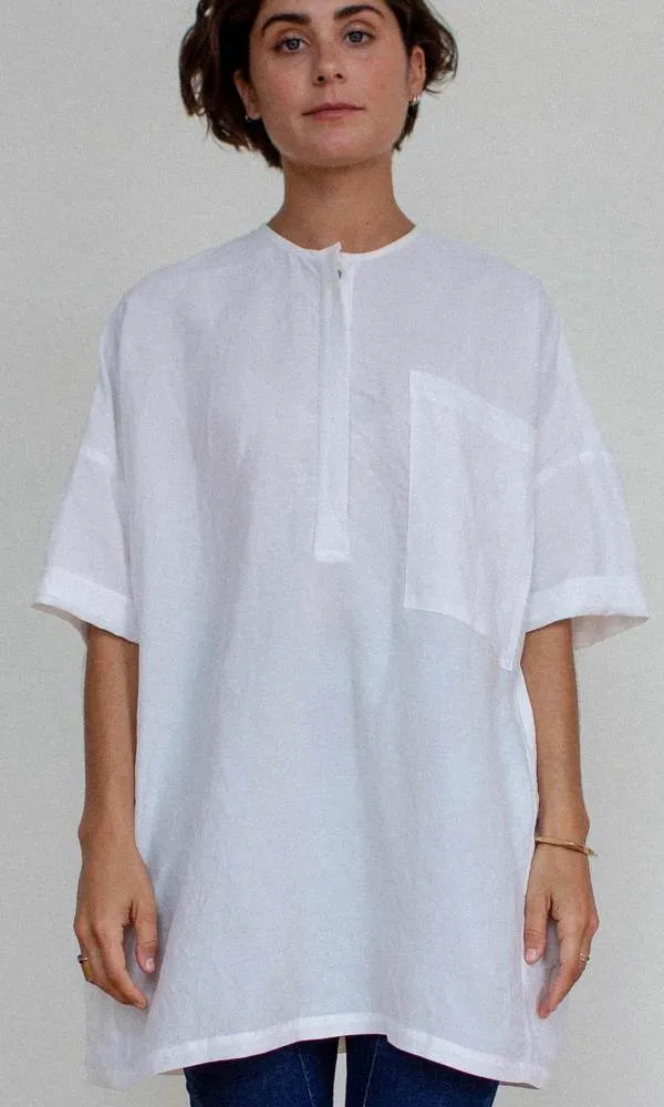 Shosh Linen Blend Big Pocket Tunic
