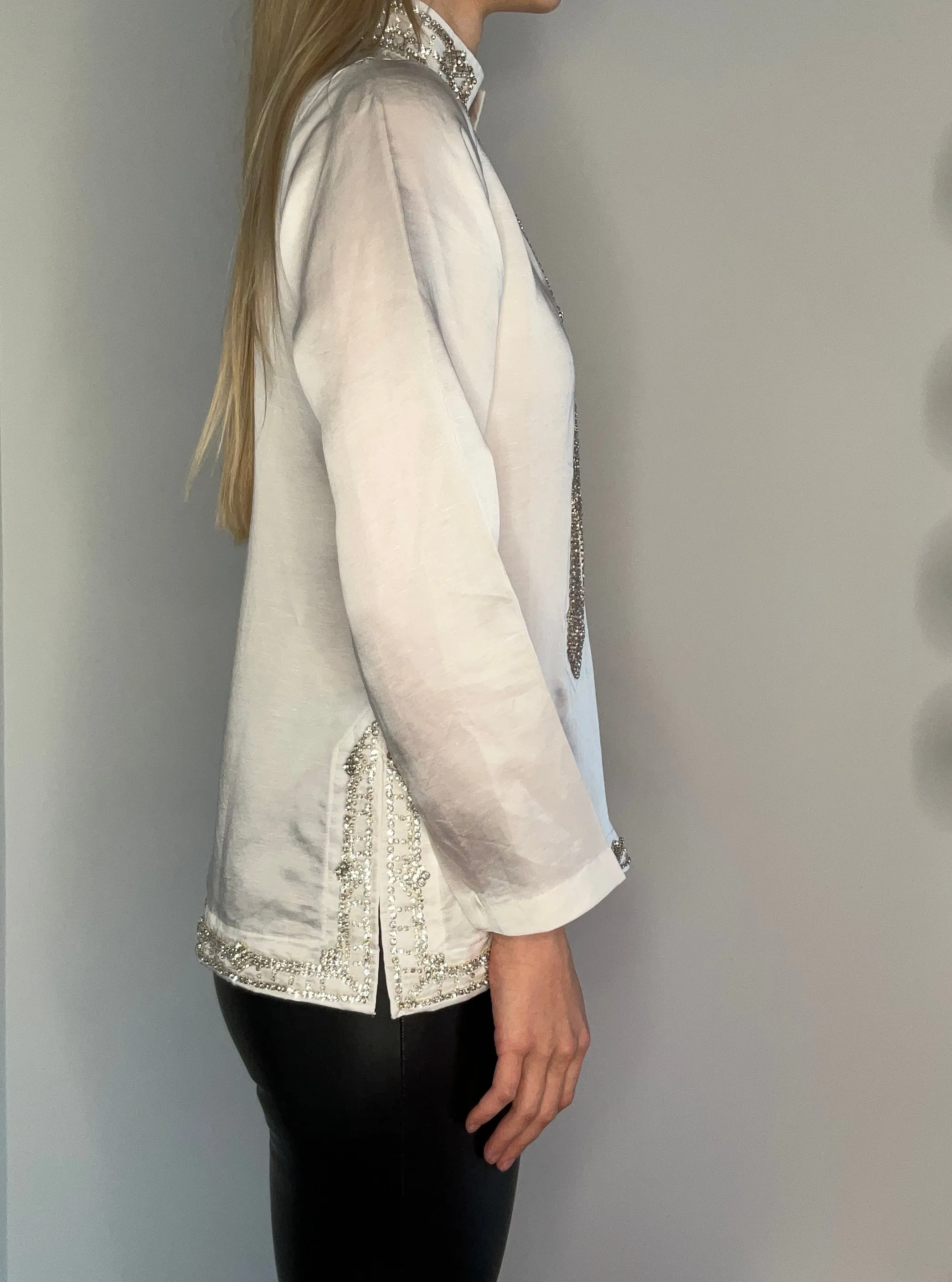 SILKY BEADED TUNIC TOPS