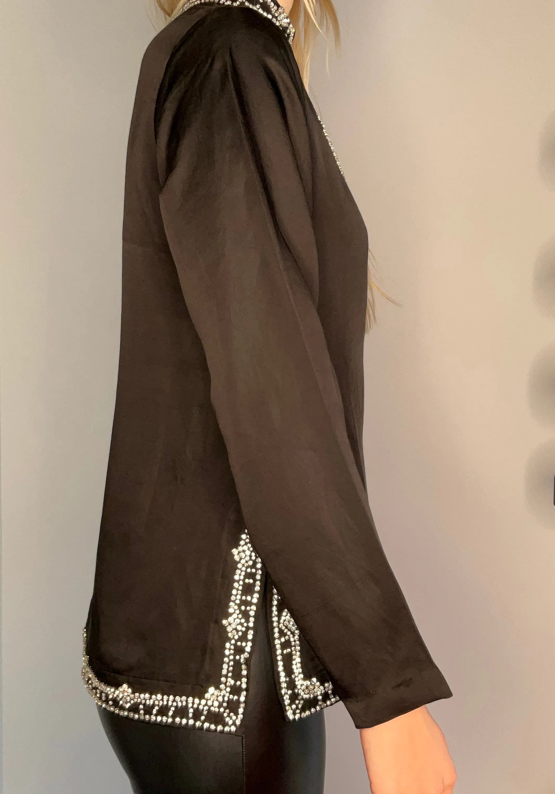 SILKY BEADED TUNIC TOPS
