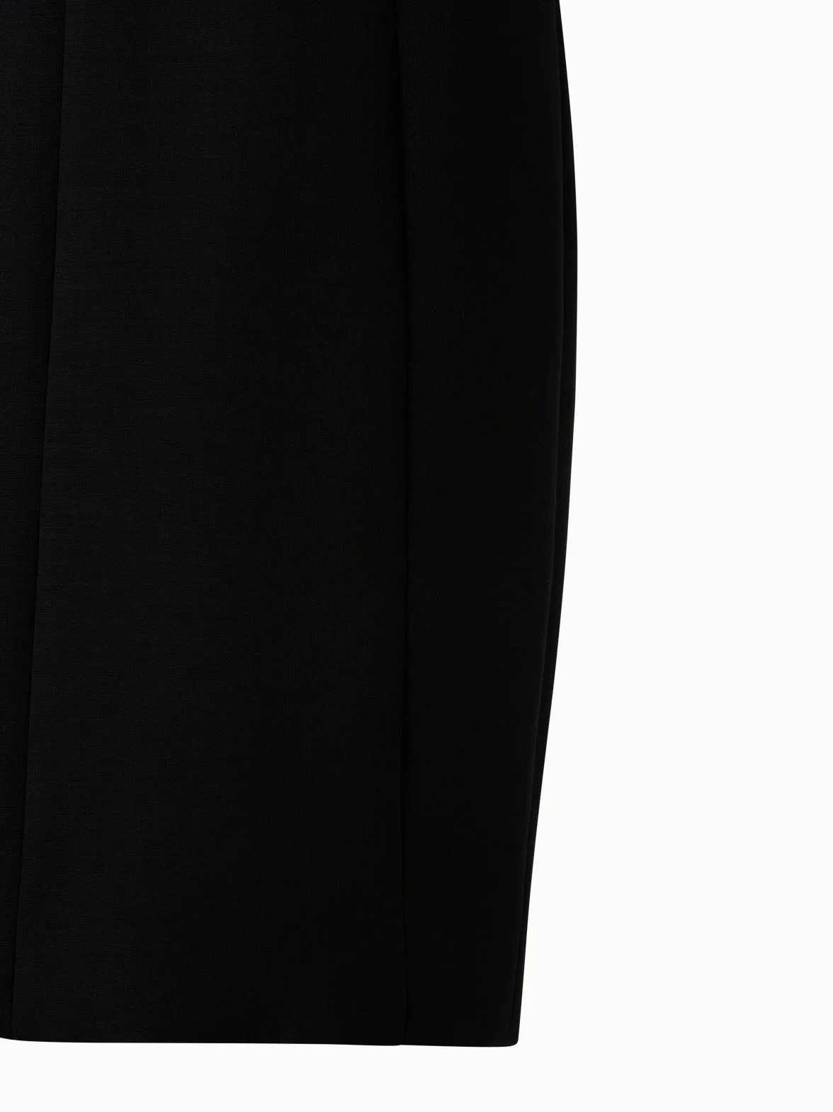 Sleeveless V-Neck Wool Double-Face Sheath Dress