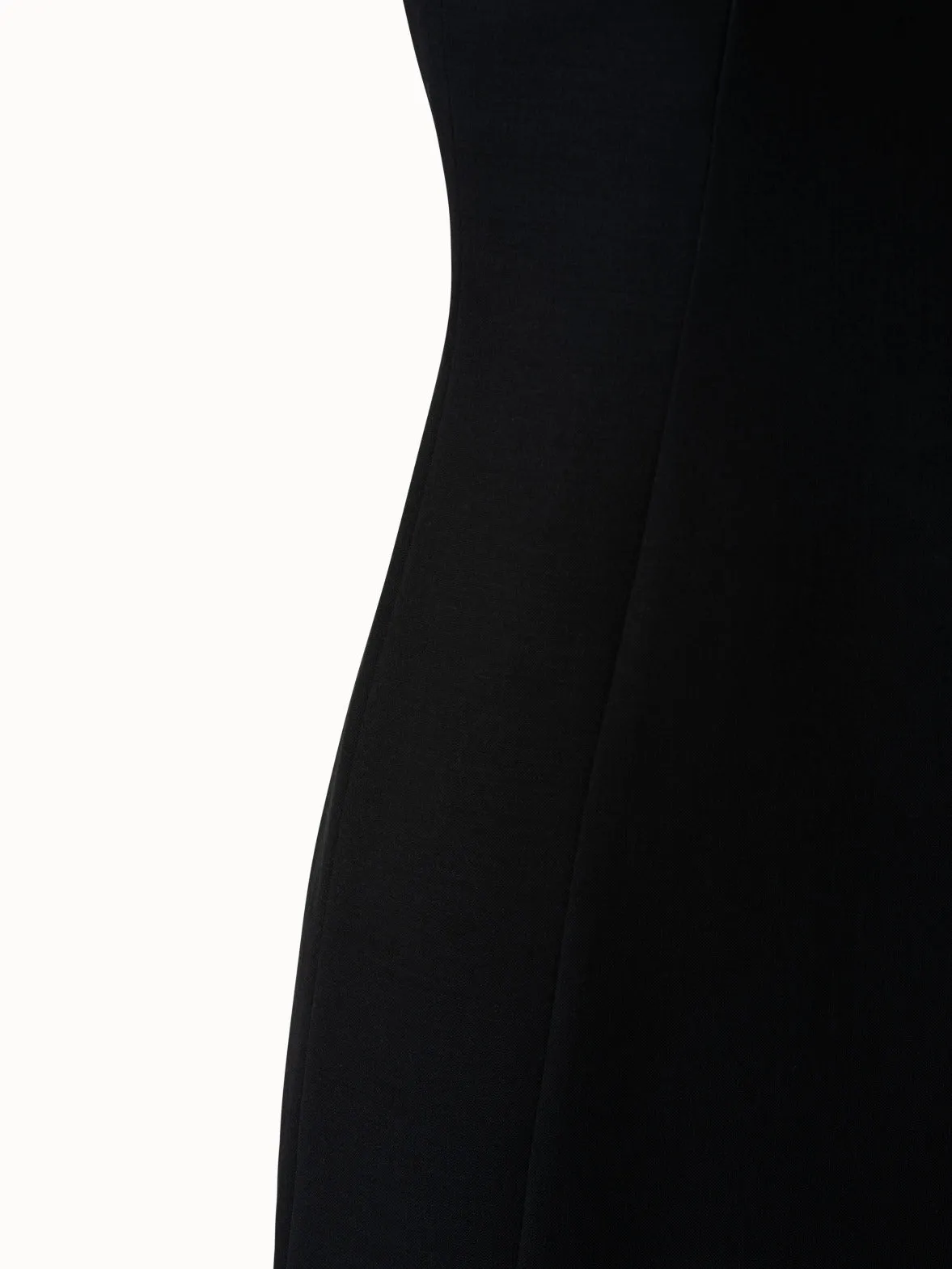 Sleeveless V-Neck Wool Double-Face Sheath Dress