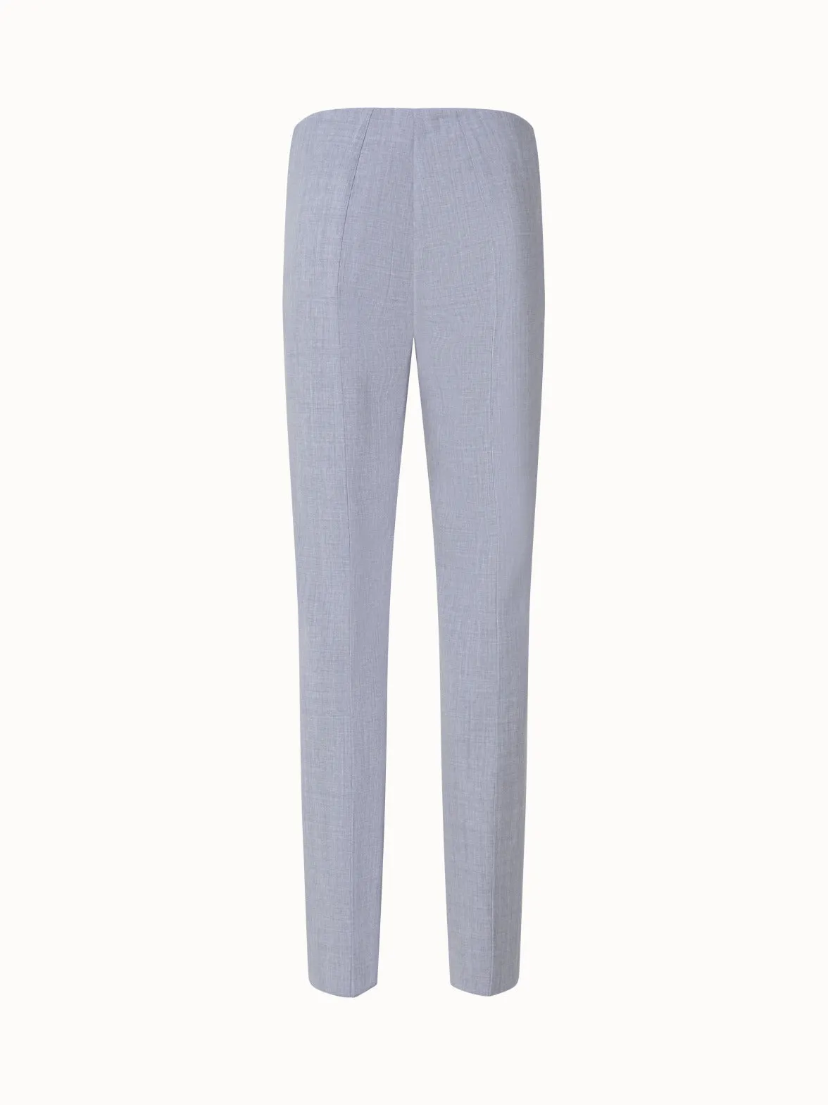 Slim Wool Double-Face Pants